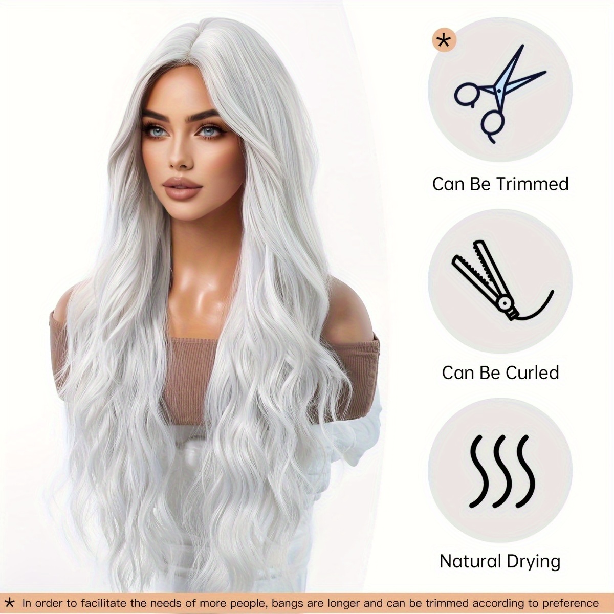 Hair Care Naturally - Peruka z włókna syntetycznego marki Anxin: