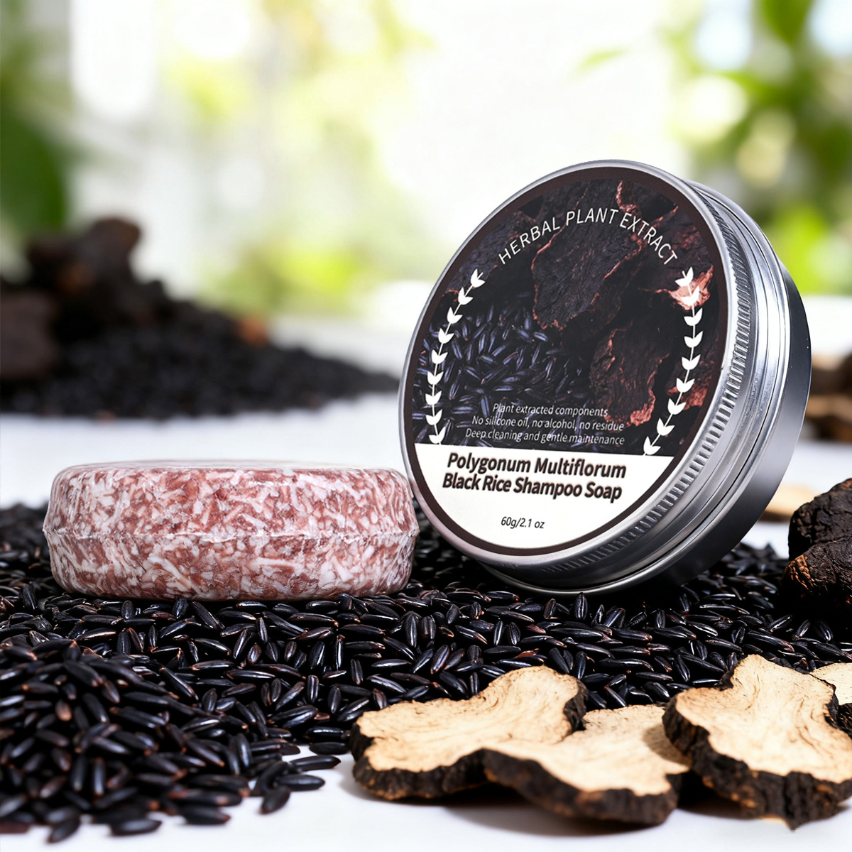 Hair Care With Rice Water - Naturalny szampon z rośliny Polygonum Multiflorum,