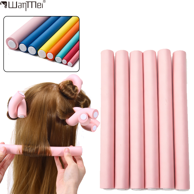 Hair Roller Set Flexi - 6 sztuk/opakowanie Nowe, powiększone, elastyczne wałki