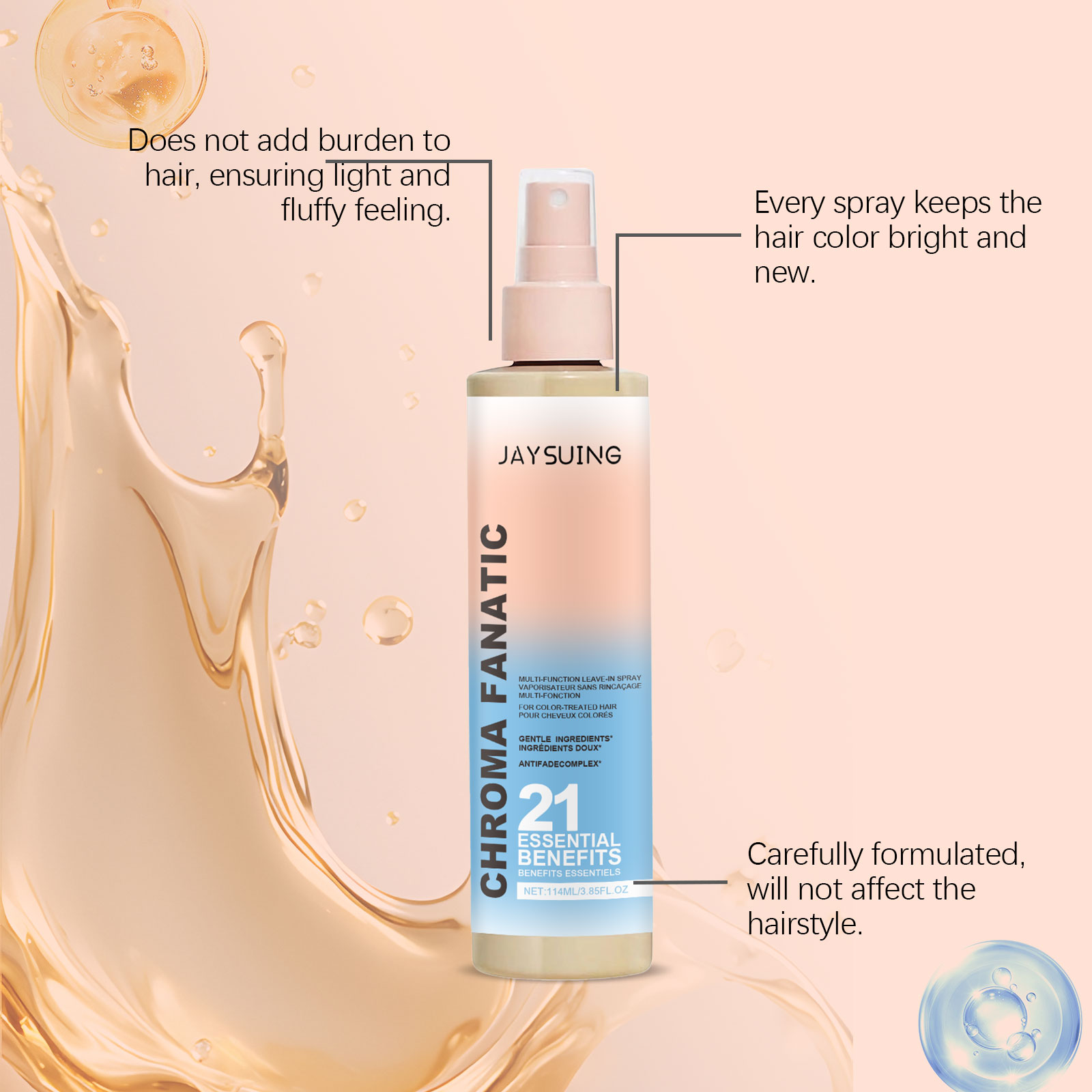 Spray nawilżający do włosów i  – Hair Care Essence Oil Spray recenzja i cena