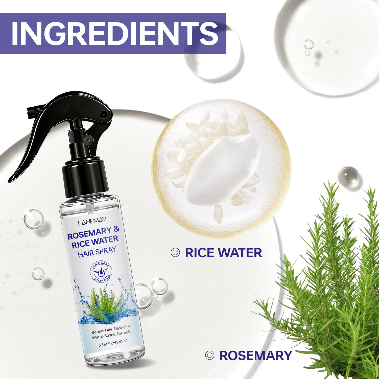 Spray do włosów z rozmarynem i – Hair Care With Rice Water recenzja i cena